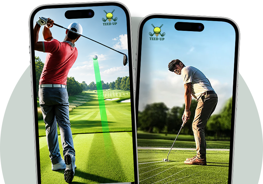 TeedUp app screens on mobile devices